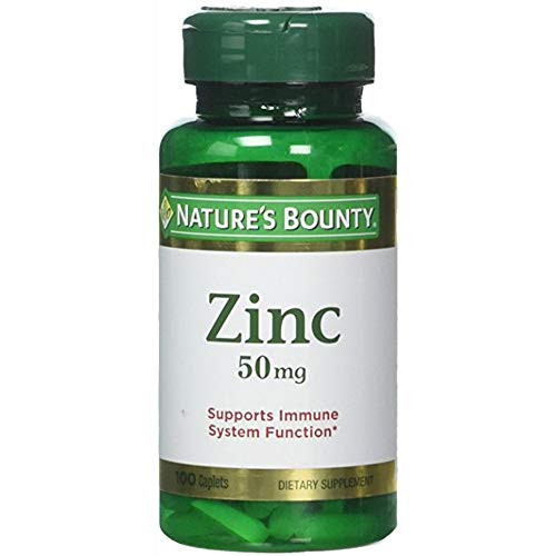 Nature's Bounty Zinc Caplets 100 Ea 50 Mg Pack Of 6