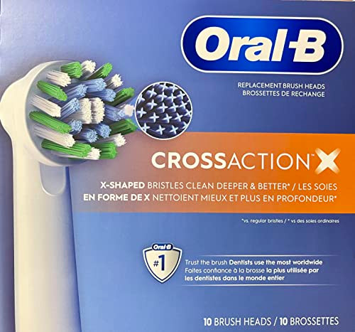 Oral-B Crossaction Electric Toothbrush Brush Heads With Xfilament 10-Pack