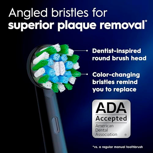 Oral-B Electric Toothbrush Brush Heads Crossaction White + 1 Sensitive White 1 Count