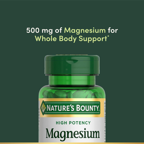 Nature's Bounty Magnesium 500Mg 100 Count Pack Of 2