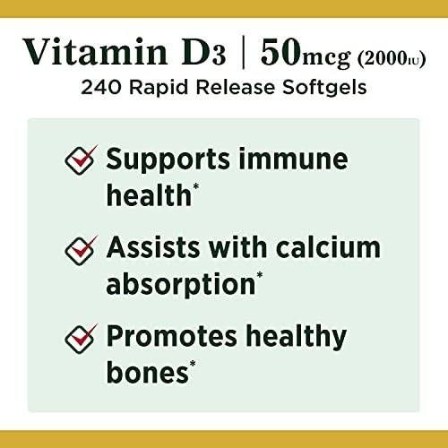 Nature's Bounty Vitamin D 2000 Iu Softgels