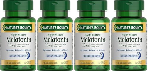 Nature's Bounty Melatonin Quick Dissolve Tablets 45 Ea ( ) 10 Mg Pack Of 4