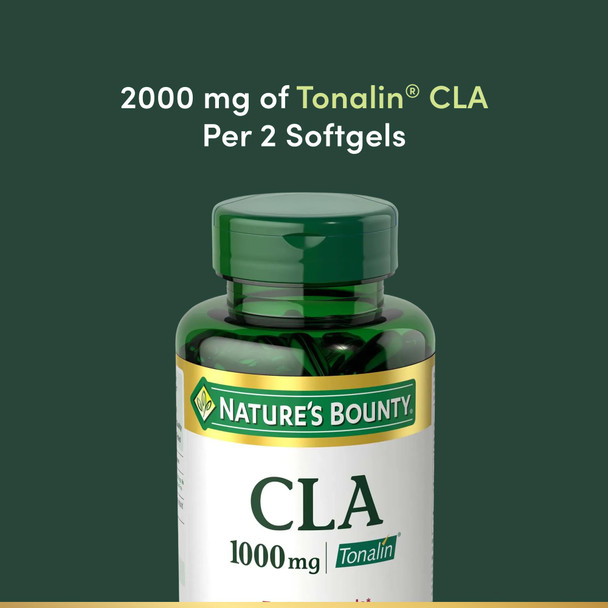 Nature's Bounty Tonalin Pills And Dietary Supplement Diet And Body Support 50 Rapid Release Softgels 1000 Mg
