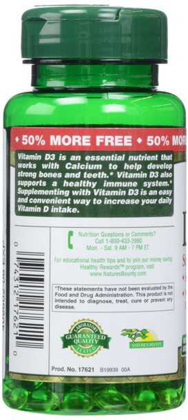 Nature's Bounty D 2000 Iu Softgels 150 Count
