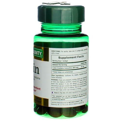 Nature's Bounty Lutein 20 Mg 40 Softgels