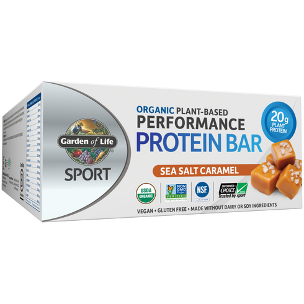 Performance Protein Bar: Sea Salt Caramel 12 Bars by Garden of Life Sport