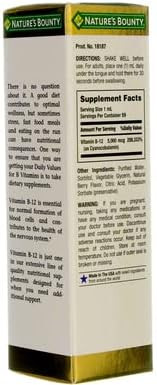 Nature's Bounty B-12 5000 Mcg Sublingual Liquid Energy Health ( ) 2 Oz Pack Of 2