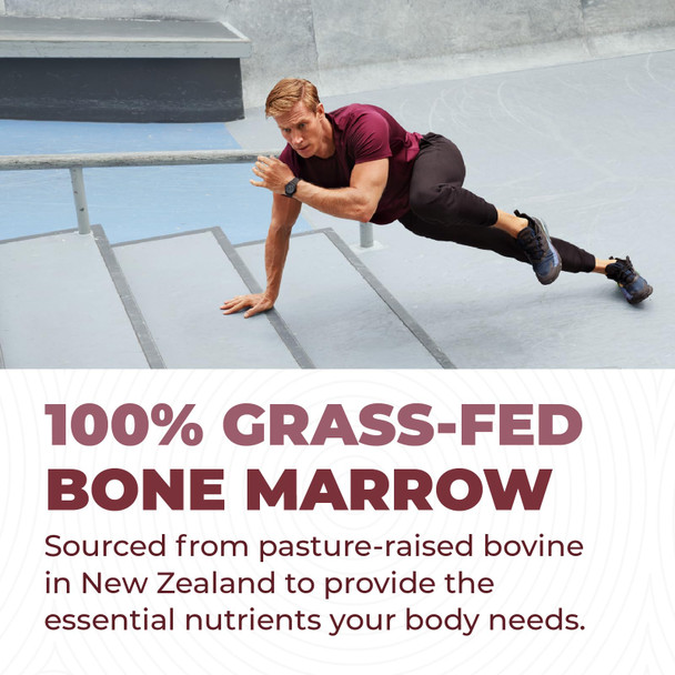 Left Coast Performance Bovine Bone Marrow Supplement - 100% Grass Fed and Pasture Raised in New Zealand- Freeze Dried 3rd Party Lab Tested Non GMO No Fillers – Supports Collagen Joint Bone & Immune Health- 180 Capsules