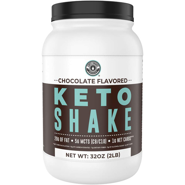 Left Coast Performance Keto Meal Replacement Shakes Chocolate 2lbs Low Carb Keto Protein Shake Mix MCT Powder Grass Fed Hydrolyzed Collagen Peptides Keto Breakfast Shake 20g Fat 14g Protein 1 Net Carb Zero Sugar