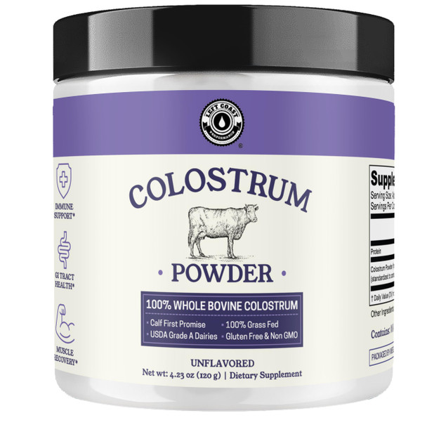 Colostrum Powder – USA Sourced Bovine Colostrum for Humans for Immune Support Gut Health Muscle Recovery - Single Ingredient No Additives Grass Fed Non-GMO Colostrum Supplement for Women and Men