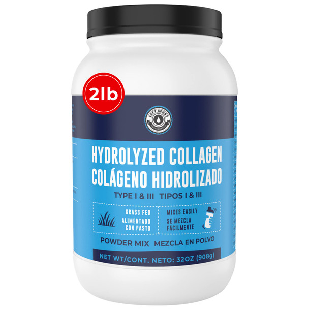 Left Coast Performance Colageno Hidrolizado En Polvo Para Mujeres y Hombres - Péptidos de Colageno tipo I & III -Alimentado Con Pasto - Sin Sabor – Apoya articulaciones piel Cabello uñas - Mejor Valor Por Tu Dinero 2lb
