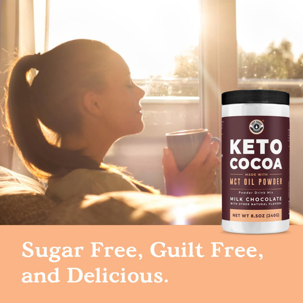Left Coast Performance Keto Cocoa | Keto Hot Chocolate Drink Mix Powder - Sugar Free Low Carb with Protein and MCT Oil Powder
