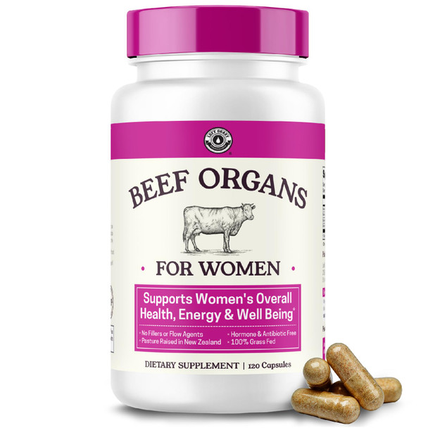 Left Coast Performance Hydrolyzed Multi Collagen Peptides Capsules & Beef Organ Supplement for Women - Bovine Wellness Bundle for Women's Gut Health Energy Hormone Balance and Immune Support