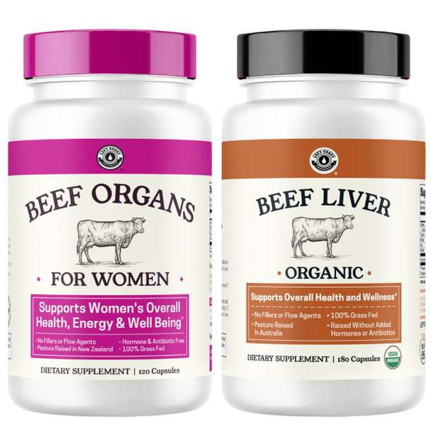 Left Coast Performance Beef Organ Supplement for Women + Organic Beef Liver Capsules - Organic Nutrient Dense Superfood for Overall Energy Health & Wellness - No Fillers Freeze Dried Supplements