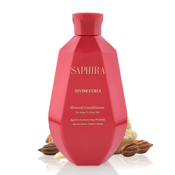 Saphira Divine Curls Mineral Conditioner with Dead Sea Minerals – Curl Defining Conditioner for Wavy & Curly Hair – Hydration & Bounce – Professional Hair Care 34oz / 1000ml