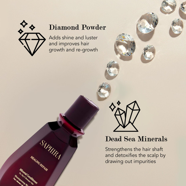Saphira Healing Repair Mineral Conditioner with Dead Sea Minerals 3 Fl Oz