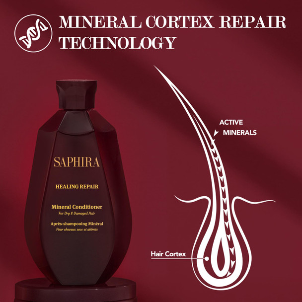 Saphira Healing Repair Mineral Conditioner with Dead Sea Minerals 8.5 Fl Oz