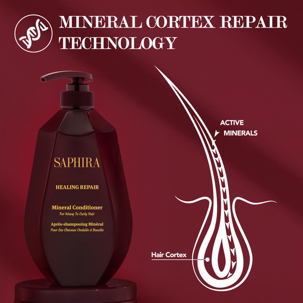 Saphira Healing Repair Mineral Conditioner with Dead Sea Minerals 34 Fl Oz