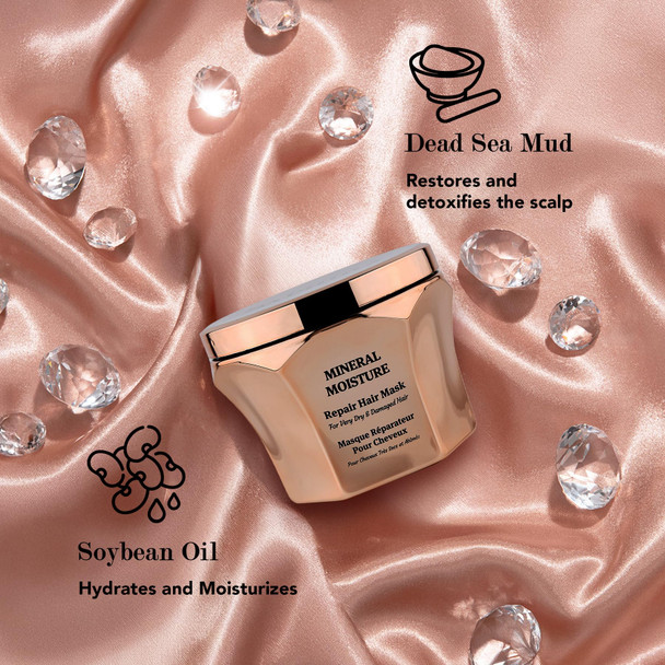 Saphira Mineral Moisture Mud Hair Mask with Dead Sea Minerals – Deep Hydrating Treatment for Dry & Dehydrated Hair