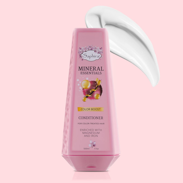 Saphira MINERAL ESSENTIALS Color Boost Conditioner for Color-Treated Hair Conditions Softens and Protects Dyed Hair 17 Ounce