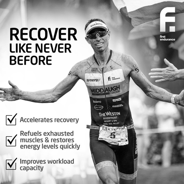 FIRST ENDURANCE Ultragen Workout Recovery Drink Powder Protein Mix Boosts Energy Accelerates Recovery | Chocolate 15 Servings