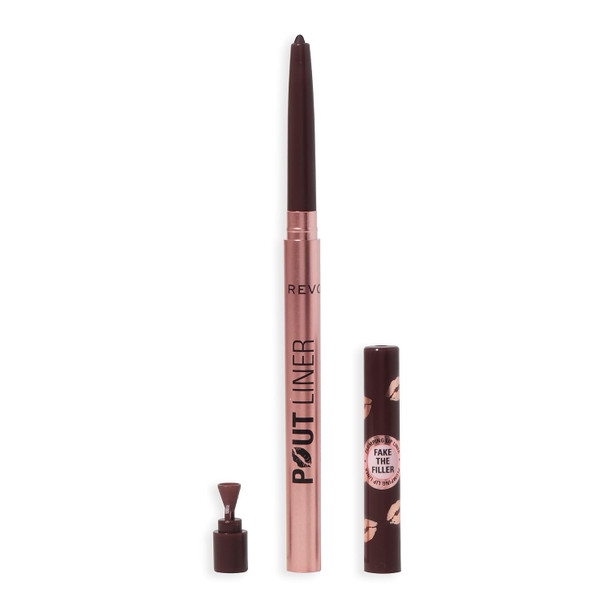 Revolution Beauty London, Pout Bomb Plumping Lip Liner, Long-Lasting Lip Shaper with Hyaluronic Acid & Vitamin E, Vegan & Cruelty-Free, Light Mauve - 0.01 Ounce (Pack of 1)