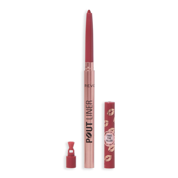 Revolution Beauty London, Pout Bomb Plumping Lip Liner, Long-Lasting Lip Shaper with Hyaluronic Acid & Vitamin E, Vegan & Cruelty-Free, Light Mauve - 0.01 Ounce (Pack of 1)