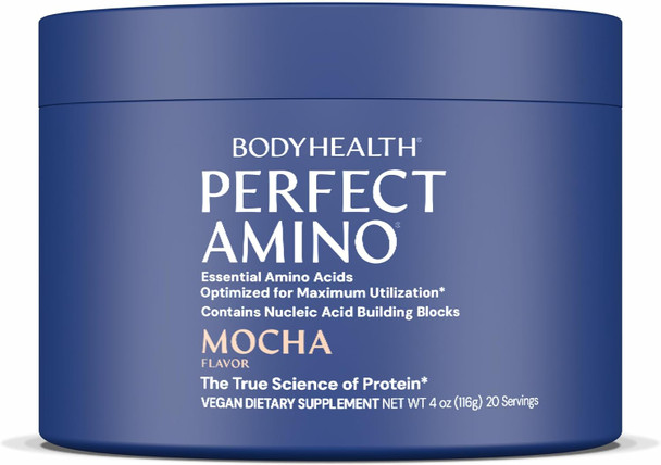 BodyHealth PerfectAmino Powder - BCAA and EAA Powder for Pre and Post Workout - Amino Acid Energy Drink for Men and Women to Support Lean Muscle and Recovery