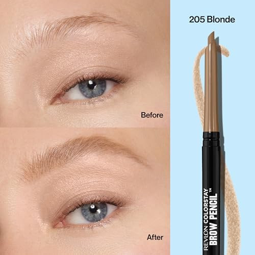 Revlon ColorStay Eyebrow Pencil with Spoolie Brush, Waterproof, Hair-Like Strokes for Natural Looking Brows