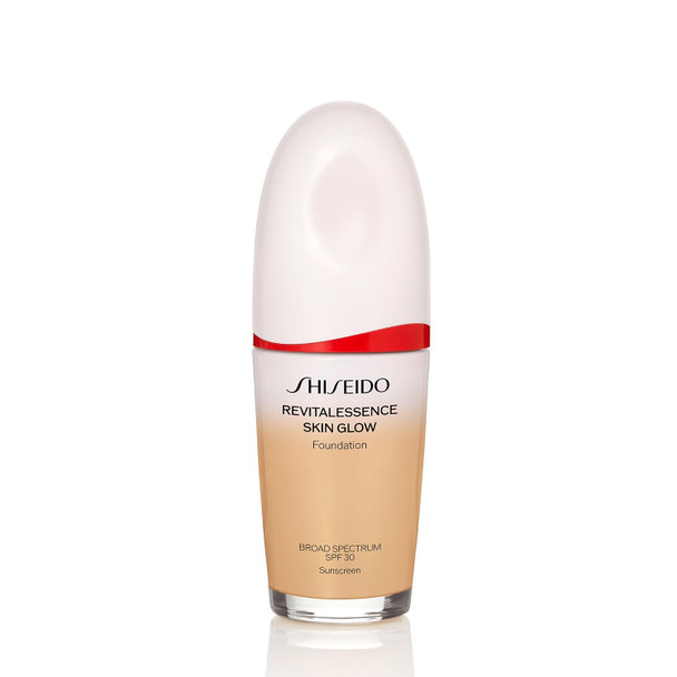 Shiseido RevitalEssence Skin Glow Foundation SPF 30 - Buildable, Medium Coverage - 24-HR Hydration & 12-HR Wear - Transfer, Crease & Fade Resistant - Non-Comedogenic - All Skin Types