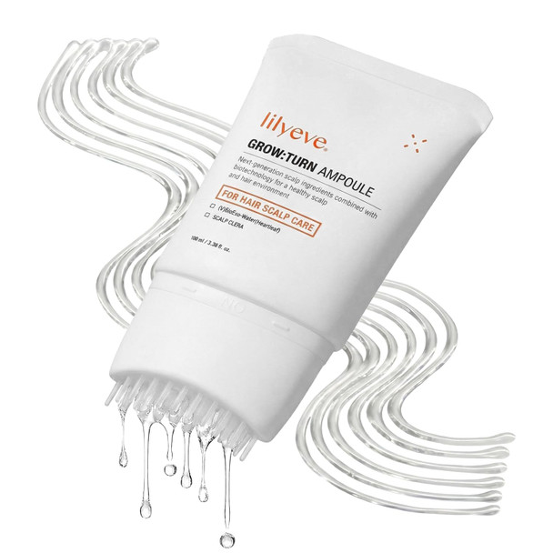 lilyeve GROWTURN Hair Growth Serum with Built in Brush Heartleaf Derived Exosomes to Revitalize Scalp Massager Korean Hair Care 3.38 fl. oz.