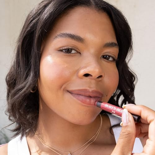 Burt's Bees Shimmer Lip Tint Set, Mothers Day Gifts, Tinted Lip Balm Stick, Moisturizing for All Day Hydration with Natural Origin Glowy Pigmented Finish & Buildable Color, Watermelon (4-Pack)