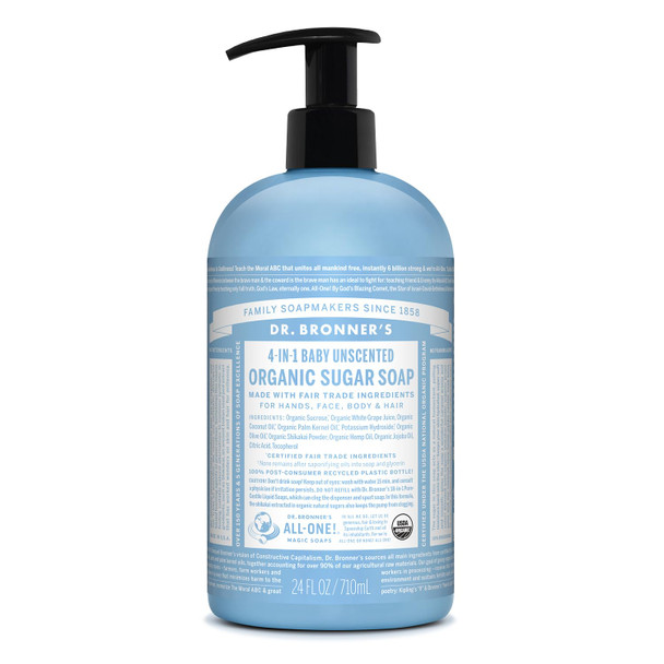 Dr. Bronner's - Organic Sugar Soap -24 Fl Oz