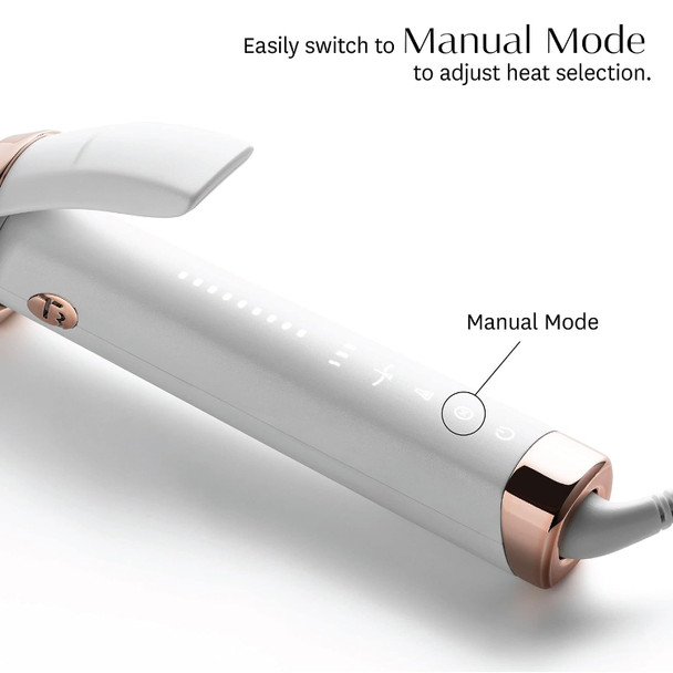 T3 Curl ID 1.25 Digital Curling Iron with Smart Touch Interface & Interactive HeatID Technology for Automatic Heat Setting Personalization Shiny Smooth Curls that Last
