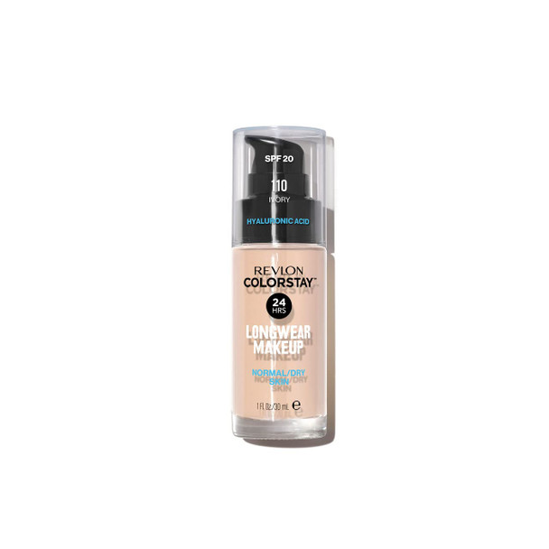 Revlon Liquid Foundation ColorStay Face Makeup for Normal & Dry Skin, SPF 20 Longwear Medium Full Coverage with Natural Finish1 Fl Oz