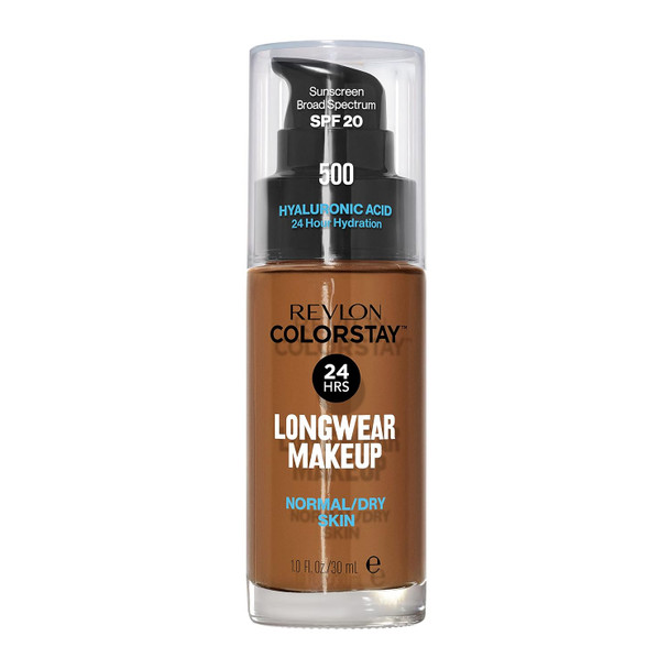 Revlon Liquid Foundation ColorStay Face Makeup for Normal & Dry Skin, SPF 20 Longwear Medium Full Coverage with Natural Finish1 Fl Oz