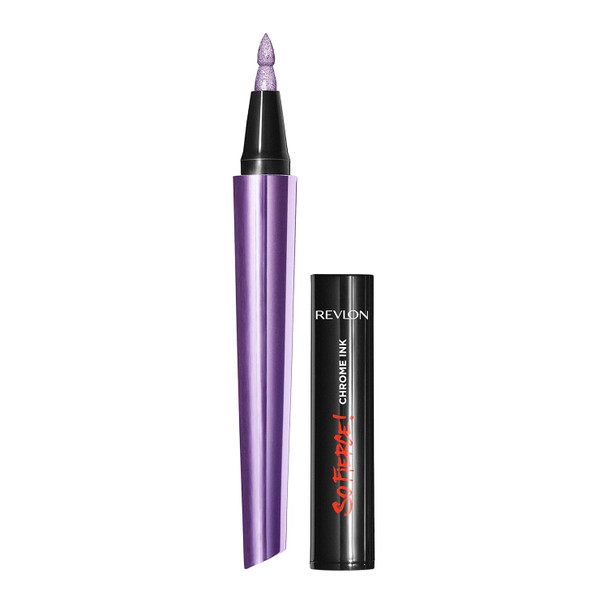 Revlon So Fierce Chrome Ink Liquid Eyeliner Longlasting Bold Metallic Pen Liner with Dip Ink Cap for Pearl Shimmer Blend 0.03 oz.