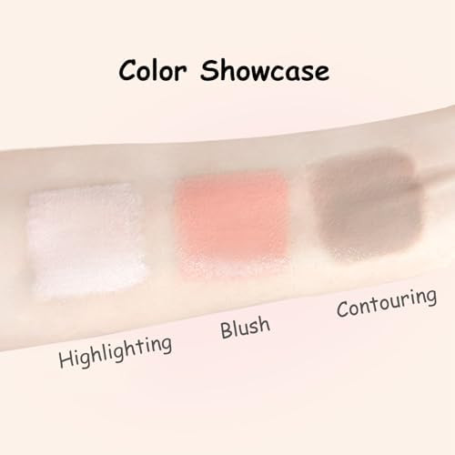 VEECCI Blush Stick Precise Makeup Stick with Brush Moisturizing Long lasting Buildable Color for Easy Sculpting Highly Pigmented Matte Finish Ideal for Foundation & Concealer