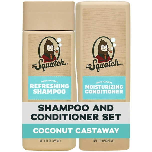 Dr. Squatch Men's Natural Shampoo and Conditioner Set  (11 fl oz, 2-Pack)