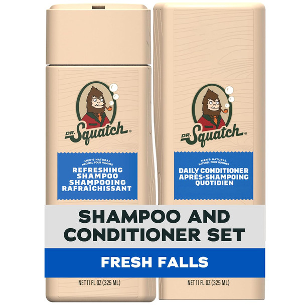 Dr. Squatch Men's Natural Shampoo and Conditioner Set  (11 fl oz, 2-Pack)
