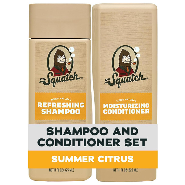 Dr. Squatch Men's Natural Shampoo and Conditioner Set  (11 fl oz, 2-Pack)