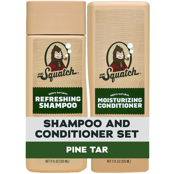Dr. Squatch Men's Natural Shampoo and Conditioner Set  (11 fl oz, 2-Pack)