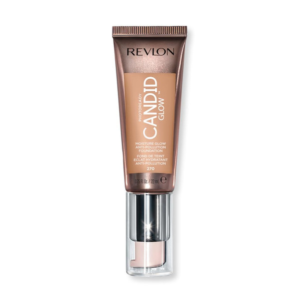 Revlon PhotoReady Candid Glow Moisture Glow Anti-Pollution Foundation with Vitamin E & Prickly Pear Oil,Anti-Blue Light Ingredients,without Parabens,Pthalates,and Fragrances - 0.75 oz