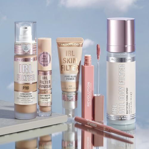Revolution IRL Filter Finish Concealer Full Coverage Oil Free Long-Lasting and  Lightweight Formula Infused with Hyaluronic Acid Vegan and  Cruelty Free C18 0.21 oz
