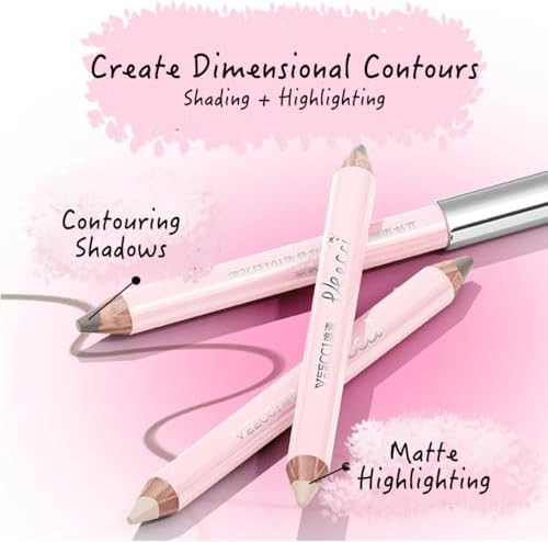 Dual-Ended Highlighter & Contour Stick - Cream Stick Matte Finish Waterproof Long