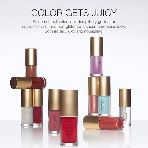 stila Heaven's Dew Gel Lip Oil Hydrating Gloss Oil Hybrid with Jojoba Hyaluronic Acid and  Antioxidants High-Shine Non Sticky Nourishing Finish with Large Applicator