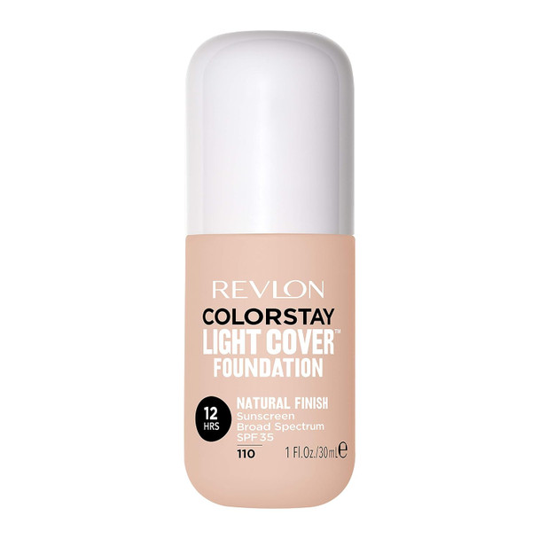 Revlon ColorStay Light Cover Liquid Foundation Hydrating Longwear Weightless Makeup with SPF 35 Light Medium Coverage for Blemish Dark Spots and  Uneven Skin 1 fl. Oz