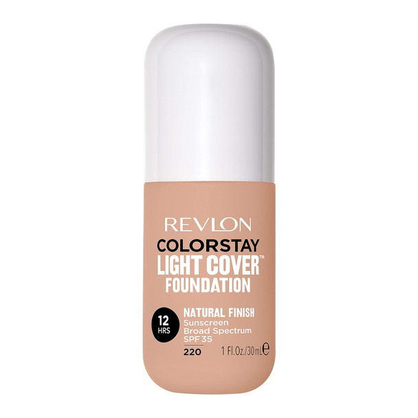 Revlon ColorStay Light Cover Liquid Foundation Hydrating Longwear Weightless Makeup with SPF 35 Light Medium Coverage for Blemish Dark Spots and  Uneven Skin 1 fl. Oz
