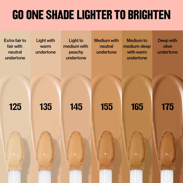 Revlon Glimmer Brightening Concealer, Liquid Under Eye Makeup, Made with Caffeine, Vitamin C, & Stevioside - 0.3 fl oz