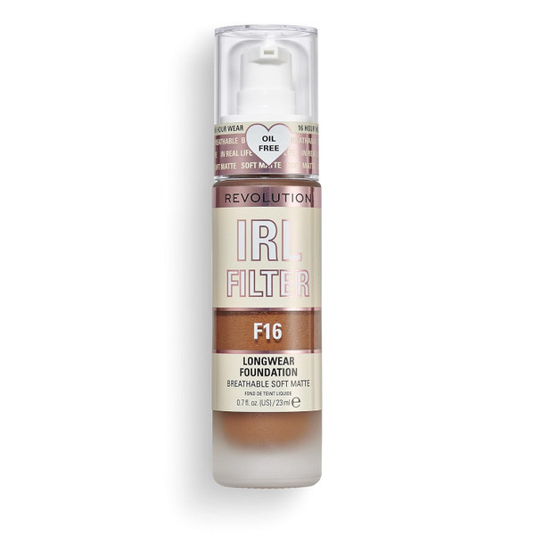 Revolution IRL Filter Longwear Foundation Soft and Breathable Formula Medium to Full Coverage Matte Finish   0.7 fl oz